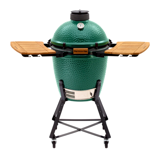 Big Green Egg - Barbecue au charbon de bois avec nid & tablettes en bois Médium