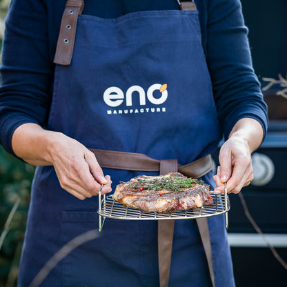 Eno - Grille rectangulaire de cuisson indirecte et de repos pour plancha en inox