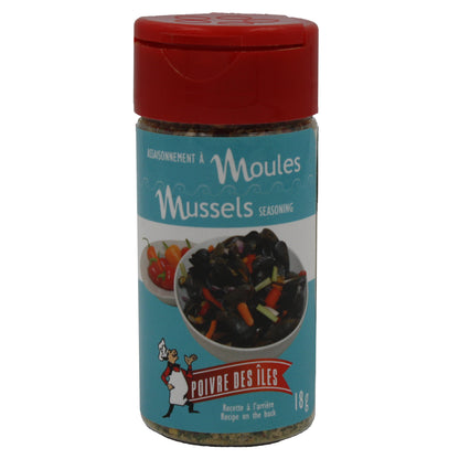 Assaisonnement à moules Poivre des Îles 28g – mélange d'épices québécois pour fruits de mer