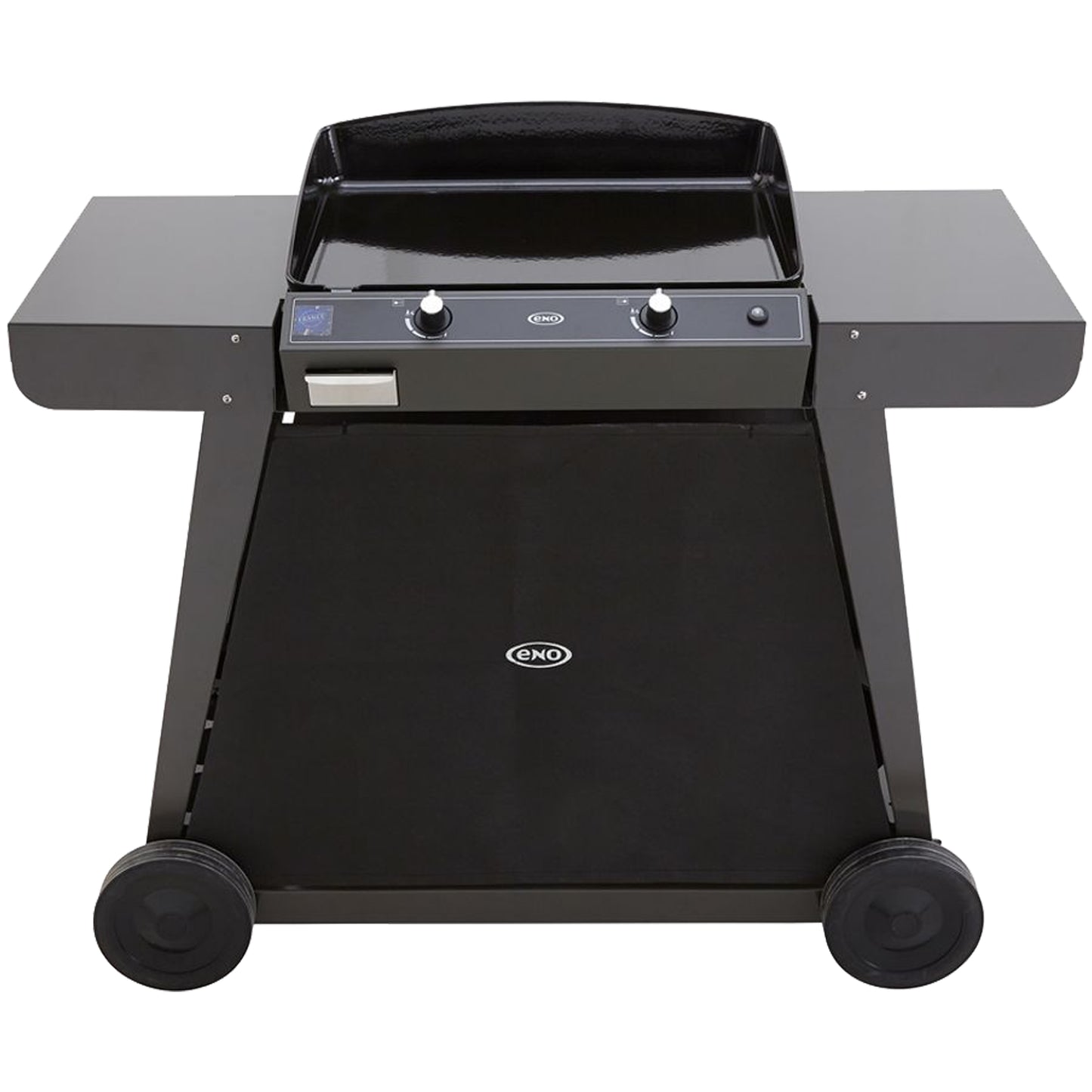 Eno - Combo Plancha en fonte émaillée et Chariot BERGERAC en acier galvanisé Gris cargo pour plancha Bergerac 2400