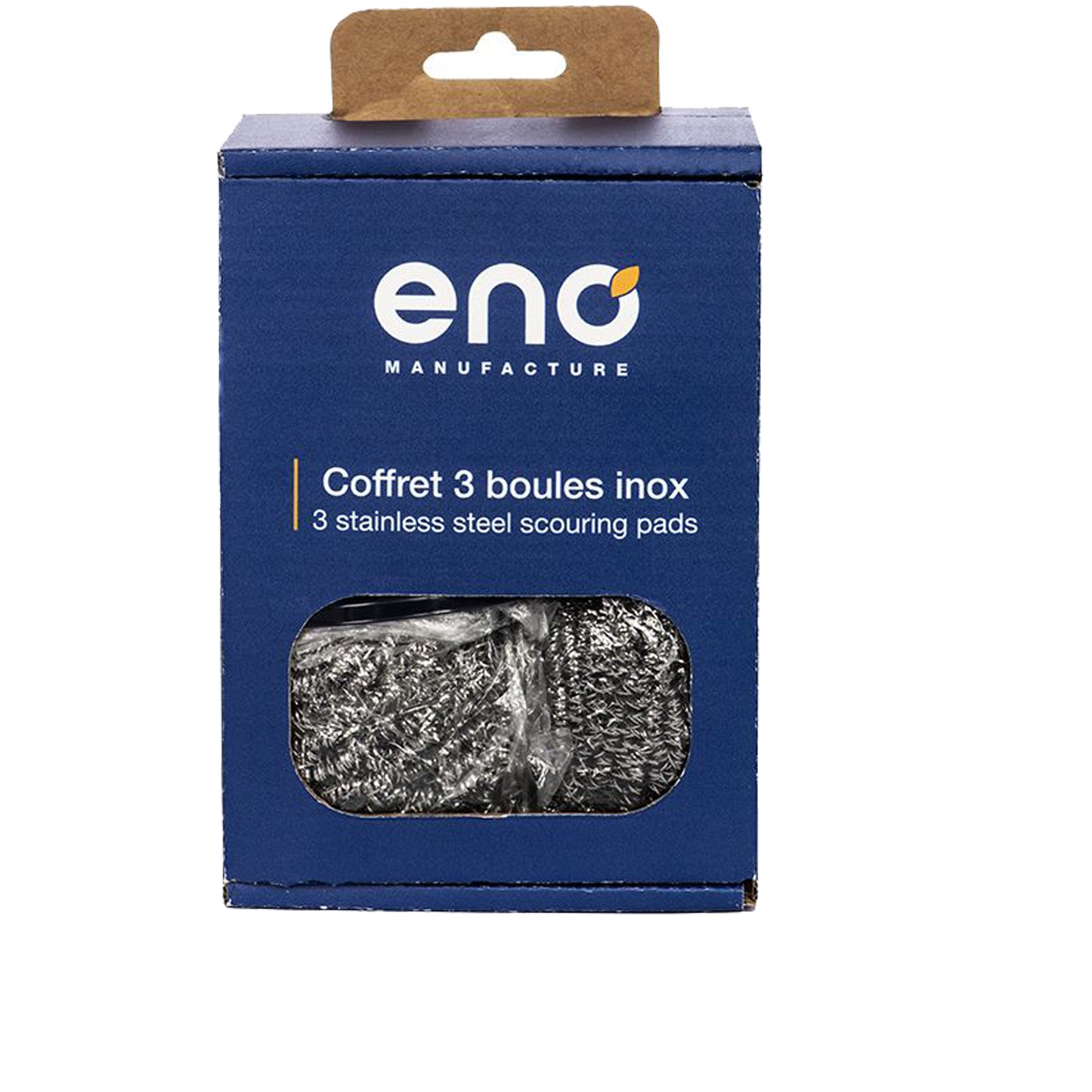 Eno - Ensemble de 3 laines d'acier inoxydable