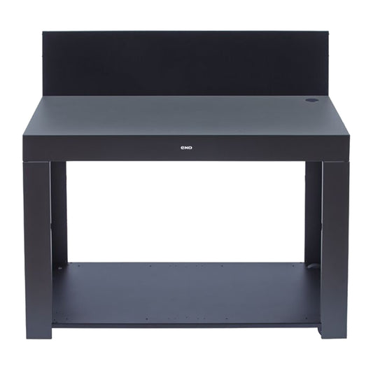 Eno - Table FELIX en acier galvanisé gris cargo et noir (Modulo)