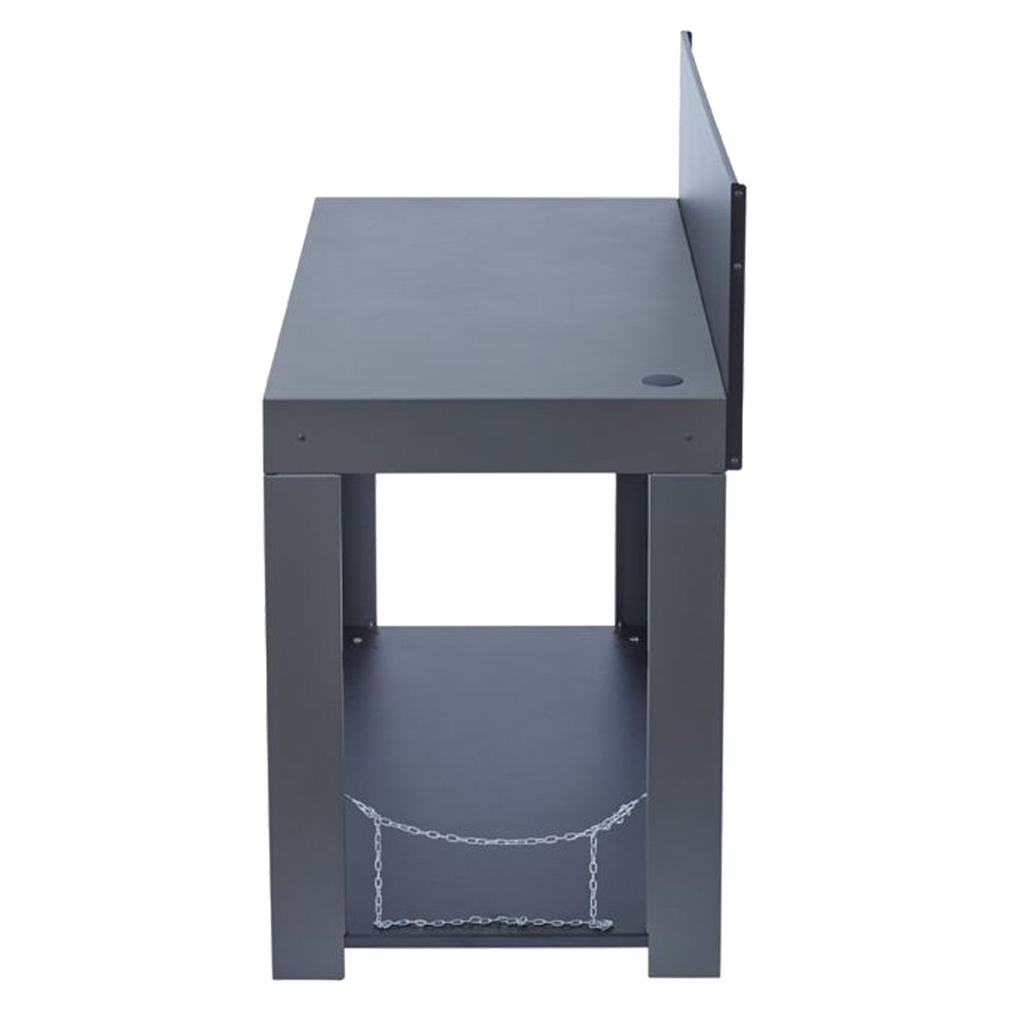 Eno - Table FELIX en acier galvanisé gris cargo et noir (Modulo)