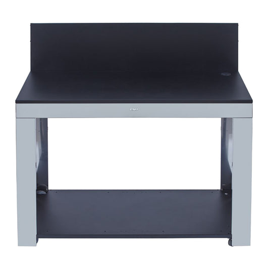 Eno - Table FELIX en acier inoxydable et noir (Modulo)