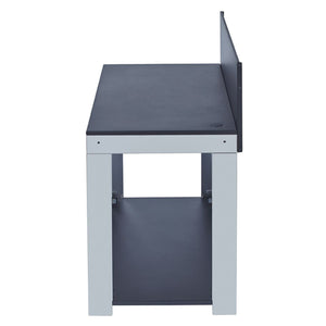 Eno - Table FELIX en acier inoxydable et noir