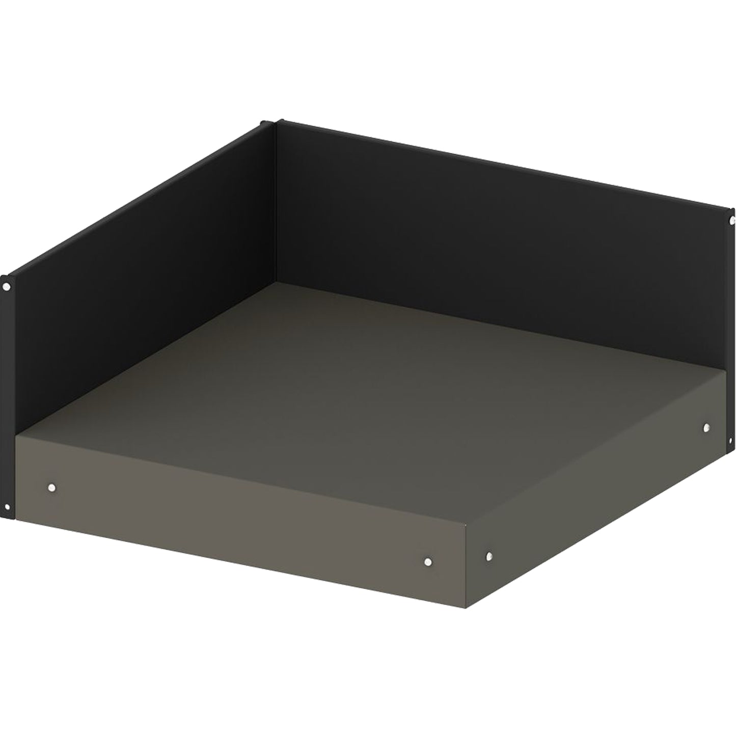 Eno - Plateau d'angle en acier galvanisé gris cargo