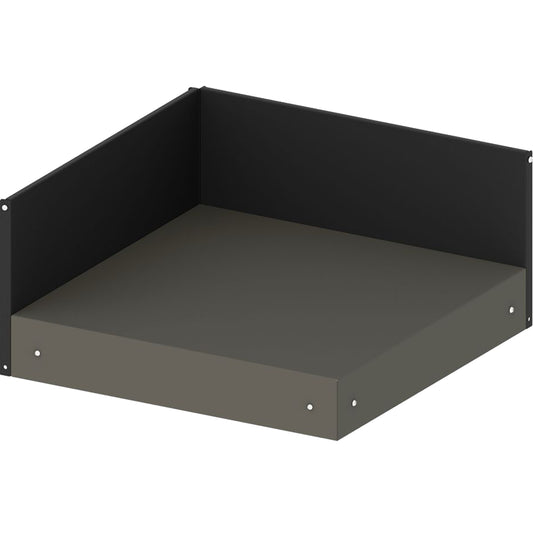 Eno - Plateau d'angle en acier galvanisé gris cargo