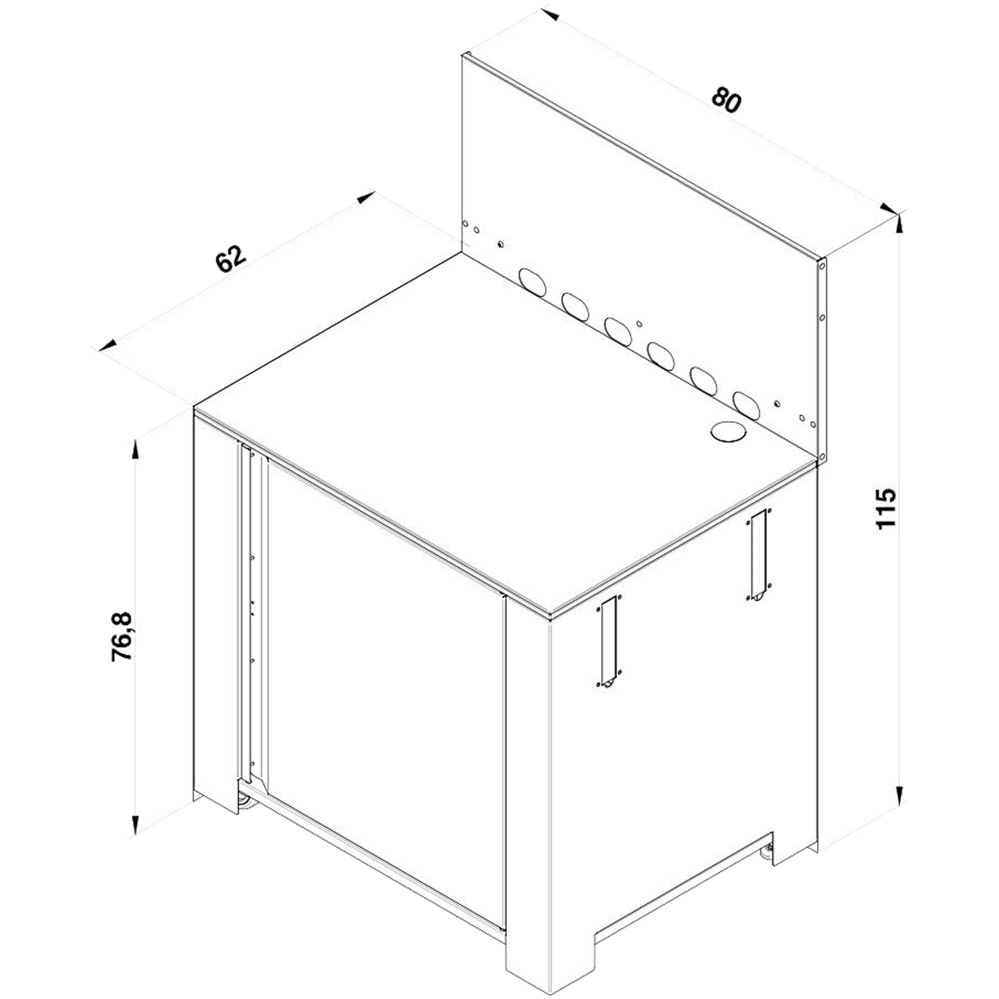 Eno - Module MODULO plancha en acier inoxydable et noir