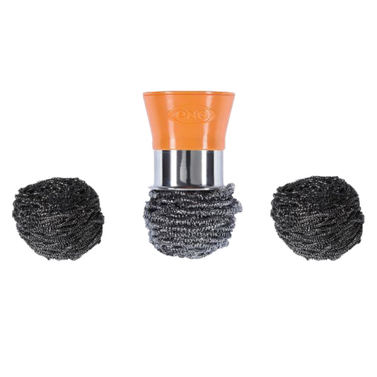 Eno - Support pour boule de nettoyage acier inoxydable avec 3 boule d'acier inoxydable